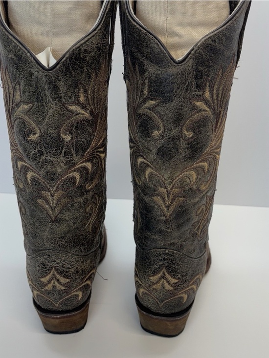 Circle G 36632 Brown Cowhide Embroidered Design Cowgirl Boots Women's Size 7.5 M - Picture 7 of 12